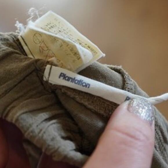 Plantation by Issey Miyake Paneled Pull On Midi Skirt Green Womens Size Medium - Picture 9 of 10